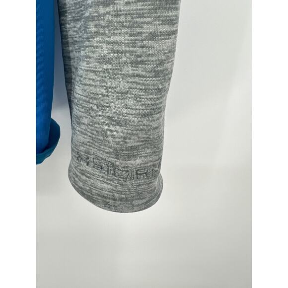 Under Armour Sweatshirt Women XS Gray Blue Loose Cold Gear Hooded Active Lounge - Picture 6 of 7